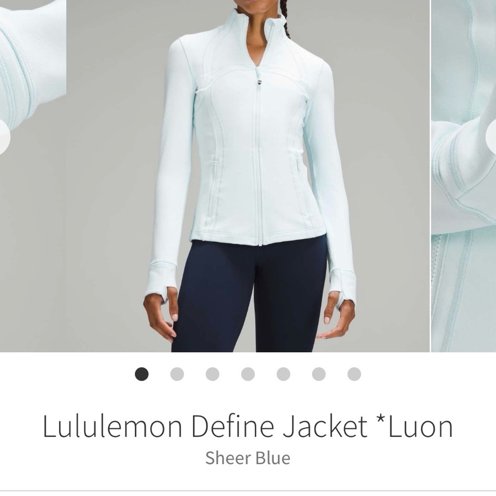 Lululemon Define Jacket Luon ~ Size 12 ~ Sheer Blue - Picture 11 of 13